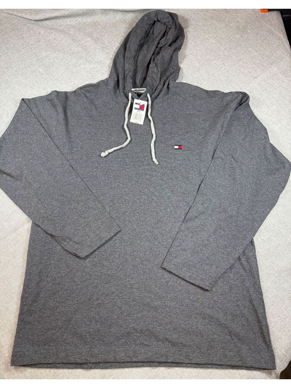 Tommy Hilfiger Men's Gray Cotton Hoodie Sweatshirt Size M